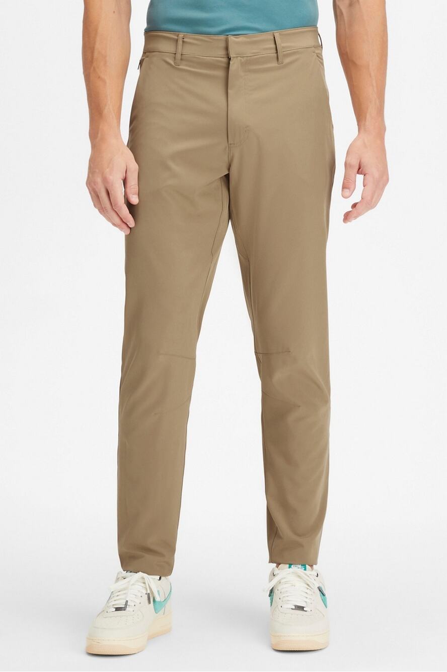 Fabletics 31x30 The Only Pant Tan Lightweight Pull On Mid Rise Pants 5 Pocket